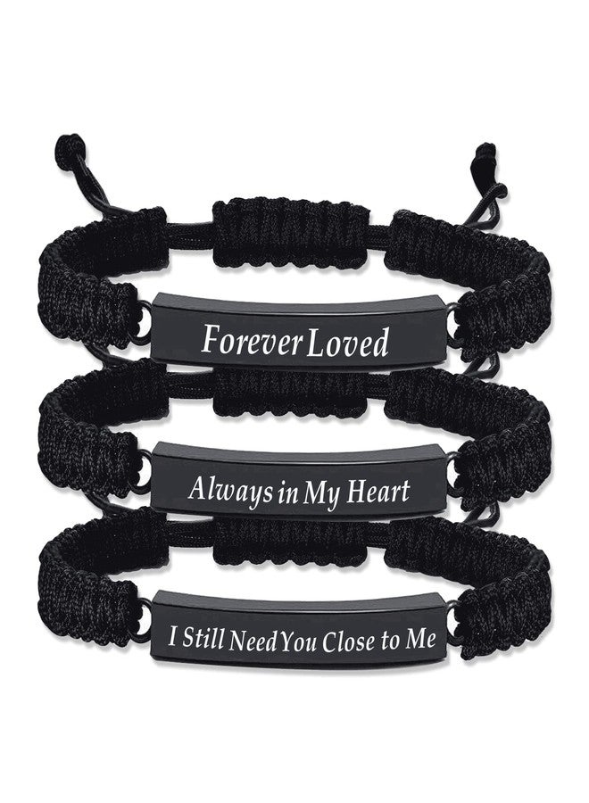 RIPFEVURN 3 Pack Cremation Jewelry Urn Bracelet for Ashes for Women Men Adjustable Memorial Keepsake Bangle Rope Braided Bracelet - Image 1